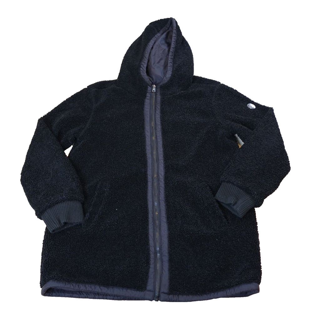 1 Madison Expedition Women‎ Jacket Size Medium Black Fuzzy Full Zip